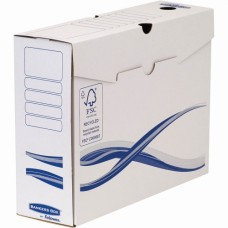 Archiváló doboz A4+, 100mm, Fellowes® Bankers Box Basic, 25 db/csomag, kék-fehér