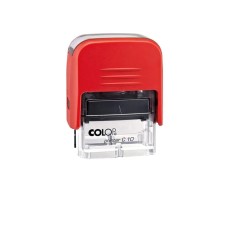 Bélyegző C10 Printer Colop átlátszó piros ház/fekete párna