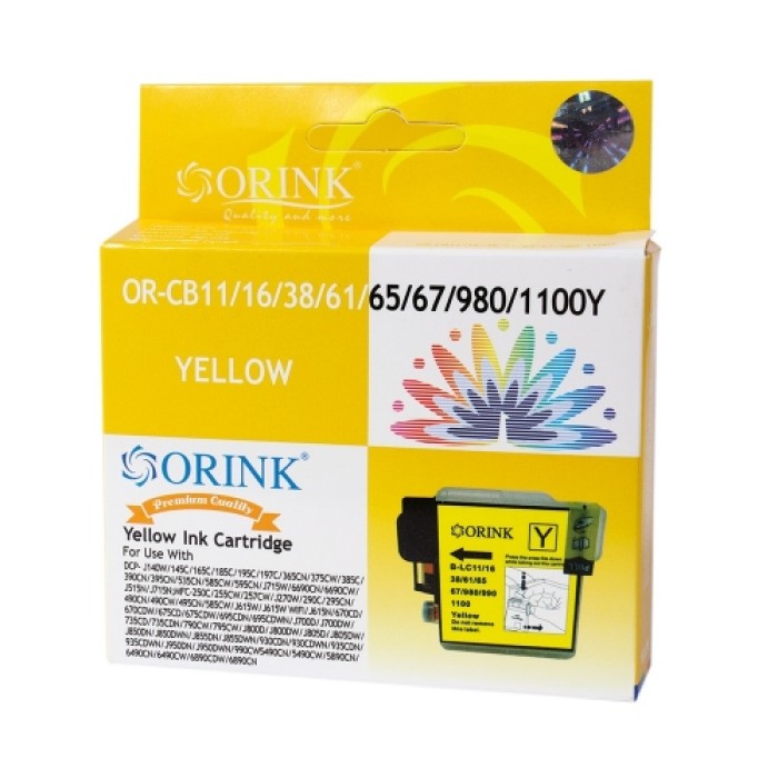Brother CB11/LC980/LC1100XL tintapatron yellow ORINK