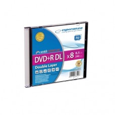 DVD+R 8,5Gb. 8x kétrétegű, slim tok Esperanza