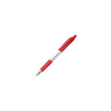 Golyóstoll 0,7mm, piros átlátszó test, Penac CCH-3, írásszín piros