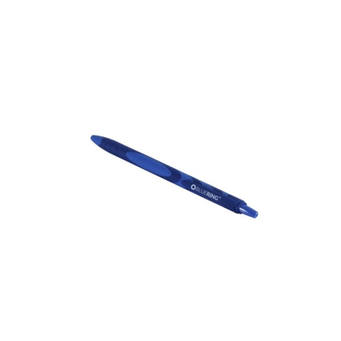 Golyóstoll nyomógombos gumírozott kék test, Bluering® F20, írásszín kék