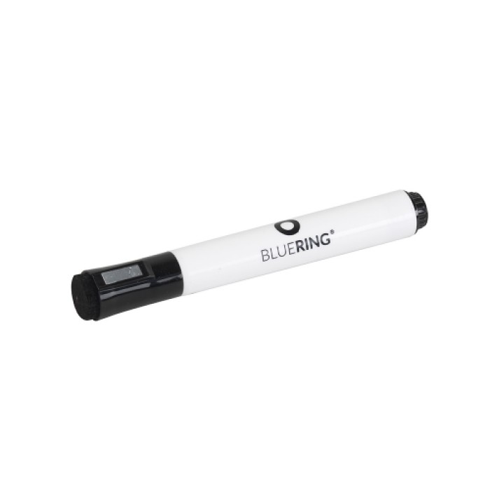 Táblamarker 3mm, mágneses, táblatörlővel multifunkciós Bluering® fekete